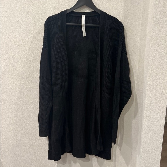 lululemon athletica Sweaters - lululemon athletica Black open long Cardigan sweater